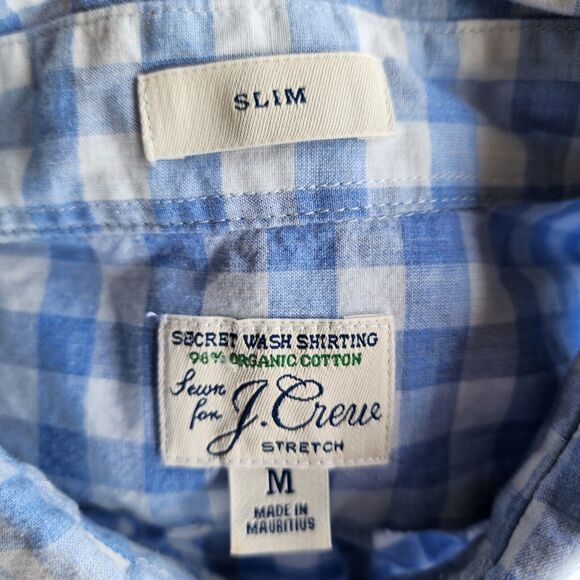 Mens J Crew Blue Button Down Slim Fit Shirt Medium - Picture 3 of 7